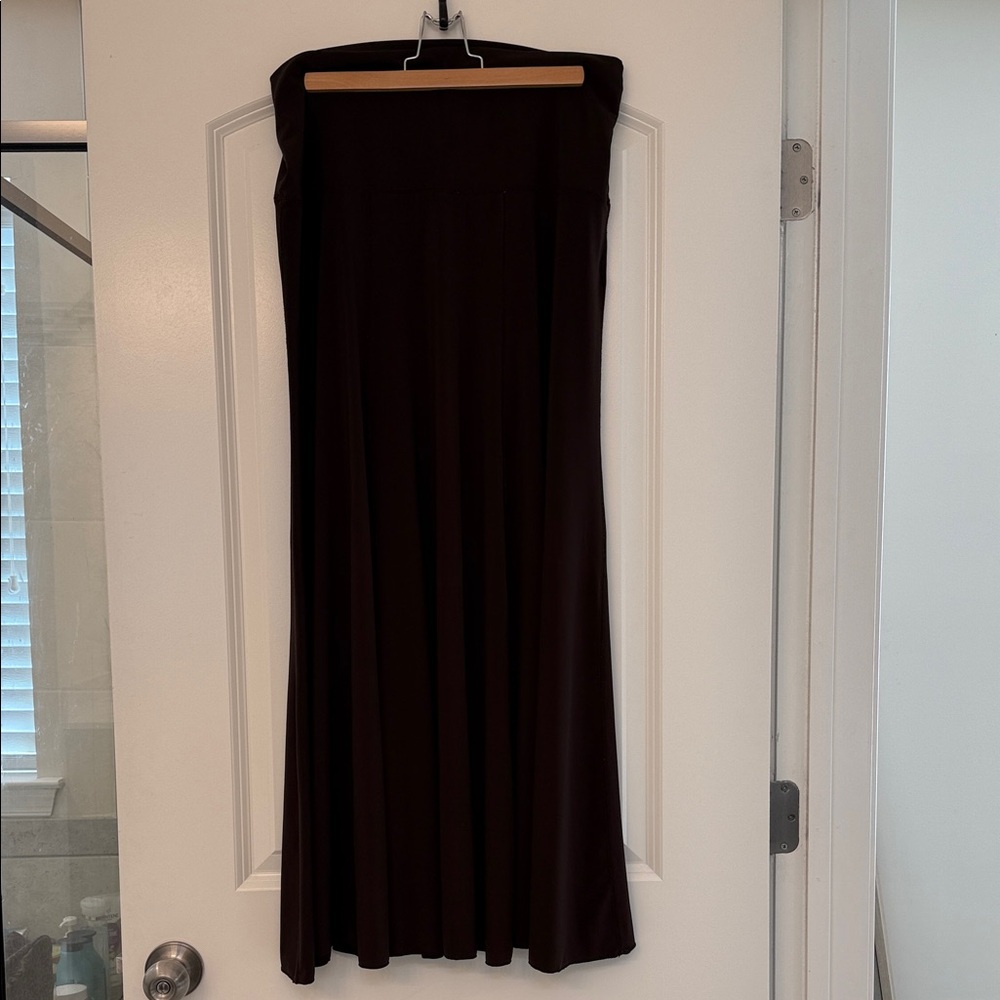 CAbi Women’s Flowy Chocolate Brown Women's Maxi Skirt!